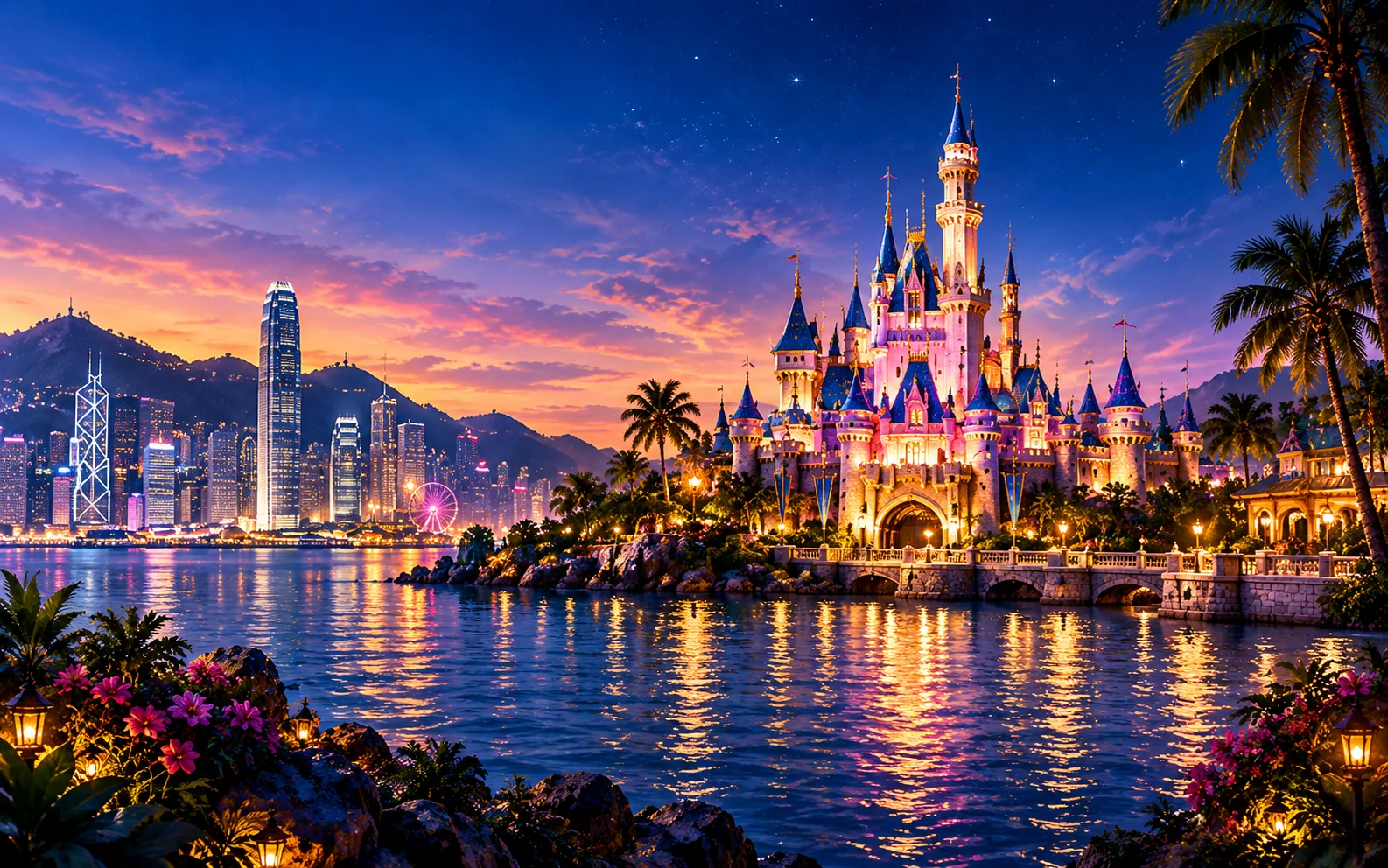 Illustrated Hong Kong fairytale resort